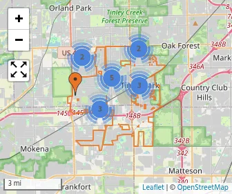 Area schools map